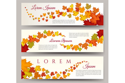 Autumn leaves banners