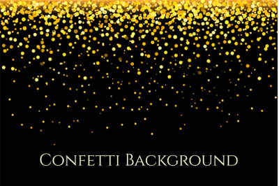 Christmas gold glitter confetti horizontal pattern