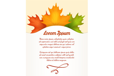 Autumn leaves poster