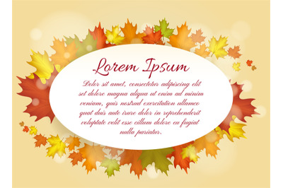 Autumn leaves frame