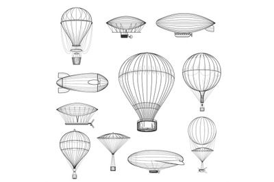 Vintage hot air balloons