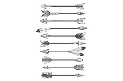 Hand drawing ethnic arrows