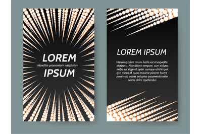 Brochure template with abstract motion effect