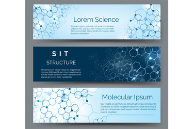 Molecular structure horizontal banners