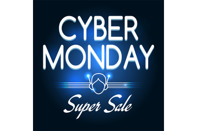 Cyber monday super sale poster