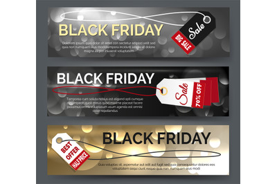 Black friday banner set