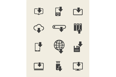 Different devices download icons