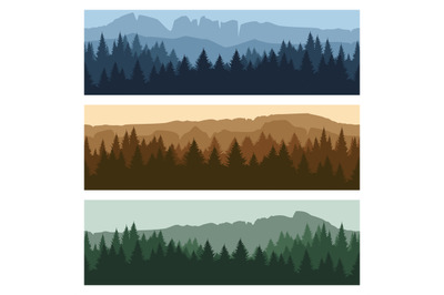 Outdoor mountain landscape banners