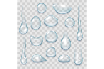 Clear water drop set