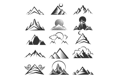 Vector mountain icons