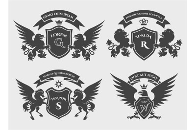 Crests logo set