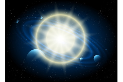 Star and planet astronomy background