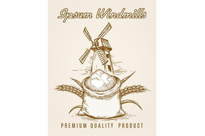 Windmill product vintage poster