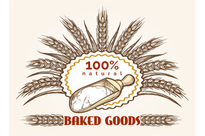 Bakery goods vintage emblem