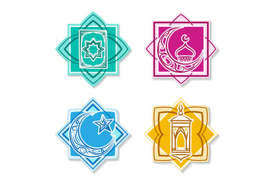 Islamic emblem set