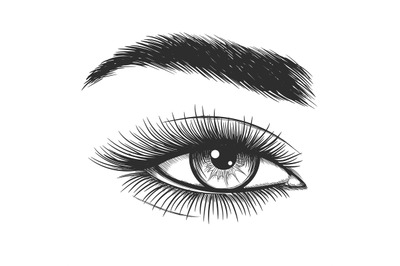 Beautiful lady eye sketch