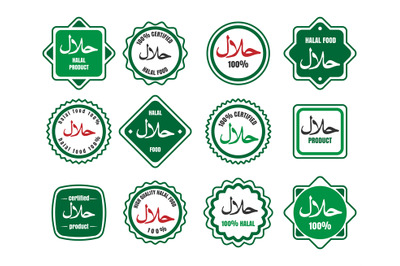 Islamic kosher certified meal emblems