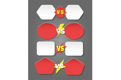 Battle versus labels in flat style