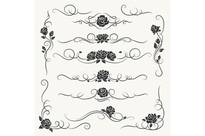 Flourish roses decorative ornaments