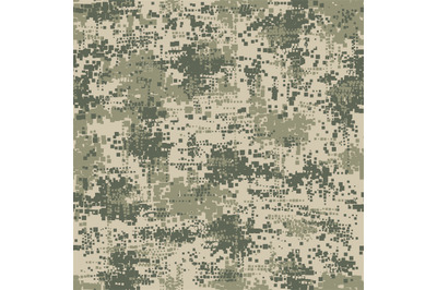 Military army uniform pixel seamless pattern