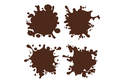 Chocolate splash shapes