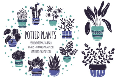 Potted Plants - Vector Collection