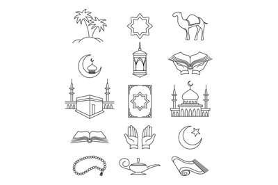 Muslim line signs for ramadan kareem