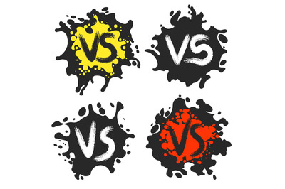 Versus fight labels on dirty blobs