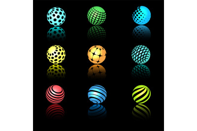 Sphere 3d objects with texture