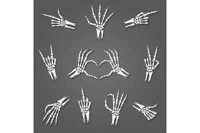 Skeleton hand signs