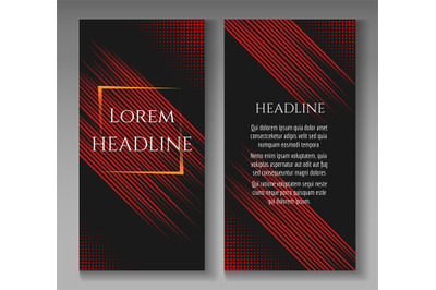 Fast speed lines motion brochure template