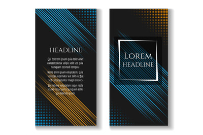 Business brochure template with motion lines