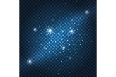 Galaxy sparkly blue background