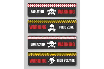 Warning tape with skulls