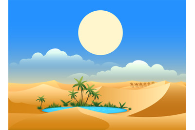 Desert oasis background