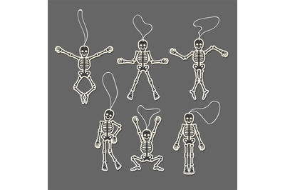 Paper cut skeletons set