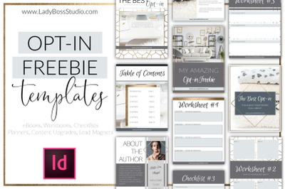 InDesign Gold Opt-in Freebie Templates