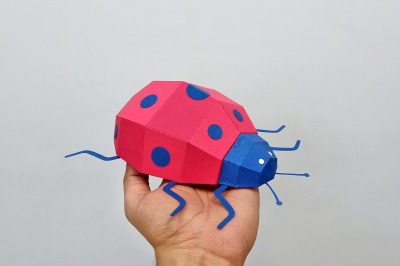 DIY Lady bug beetle - 3d papercraft