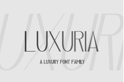 Luxuria // A Luxury Font Family