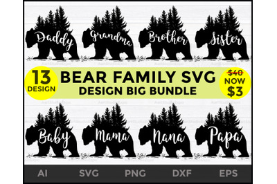 Bear SVG Family pack