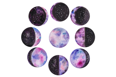 Watercolor moon phases