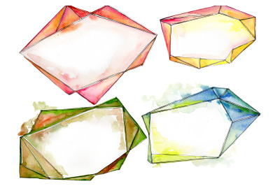Tourmaline crystals Watercolor png