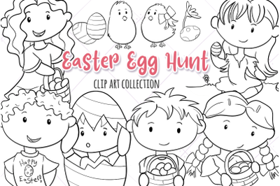 Easter Egg Hunt Digital Stamps
