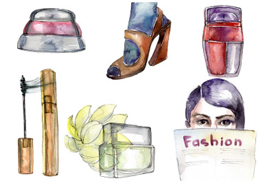 Fashion and style watercolor png