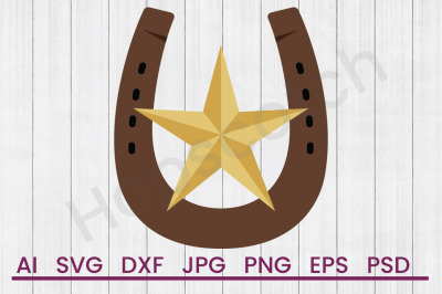 Western Horseshoe - SVG File, DXF File