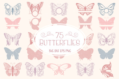 Butterfly SVG, Butterfly Monogram SVG Cut Files Bundle