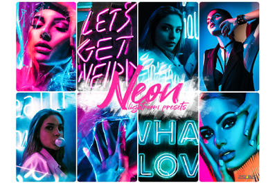 Neon night presets lightroom mobile pc instagram