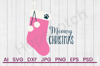 Download Free Download Meowy Christmas Svg File Dxf File Free PSD Mockup Template