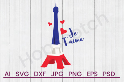 Je Taime - SVG File, DXF File