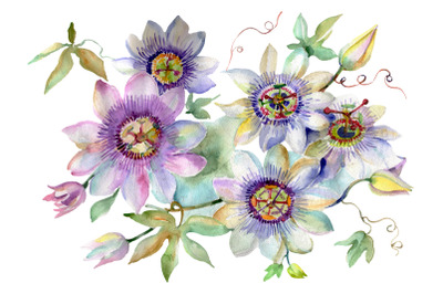 Bouquet of spring hello watercolor png